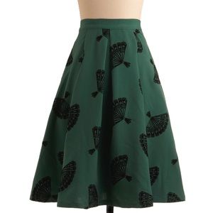 Modcloth Bettie Page Fan Circle Skirt